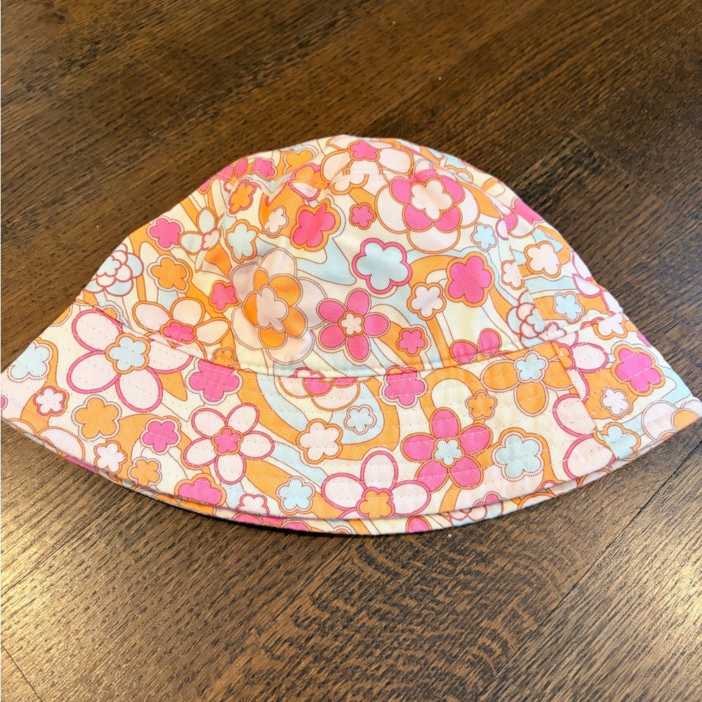 Sunday Best Floral Bucket Hat in Pink, Orange, Cream